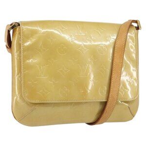 LOUIS VUITTON Monogram Vernis Thompson Street Bag Beige M91301 LV Auth bs30695